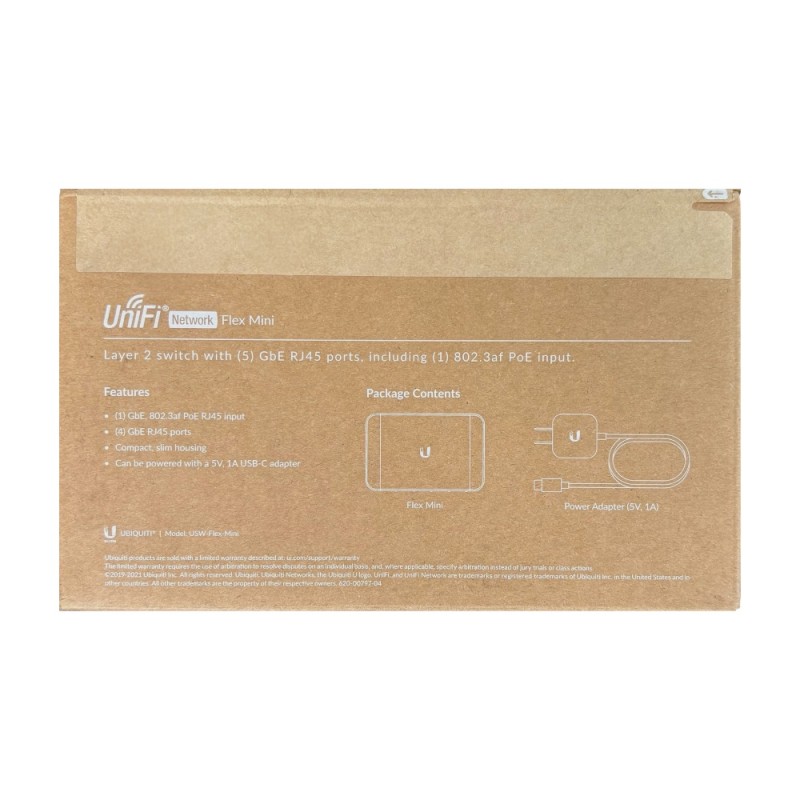 Switch 5 Portas Gerenciável USW-Flex-Mini Ubiquiti