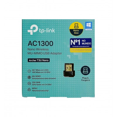Adaptador USB Wi-Fi AC1300 Archer T3U Nano MU-MIMO