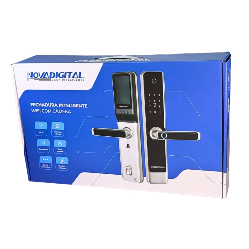 Fechadura inteligente Wifi Com Camera SL-06-CAM Nova Digital Fechadura inteligente Wifi Com Camera SL-06-CAM Nova Digital
