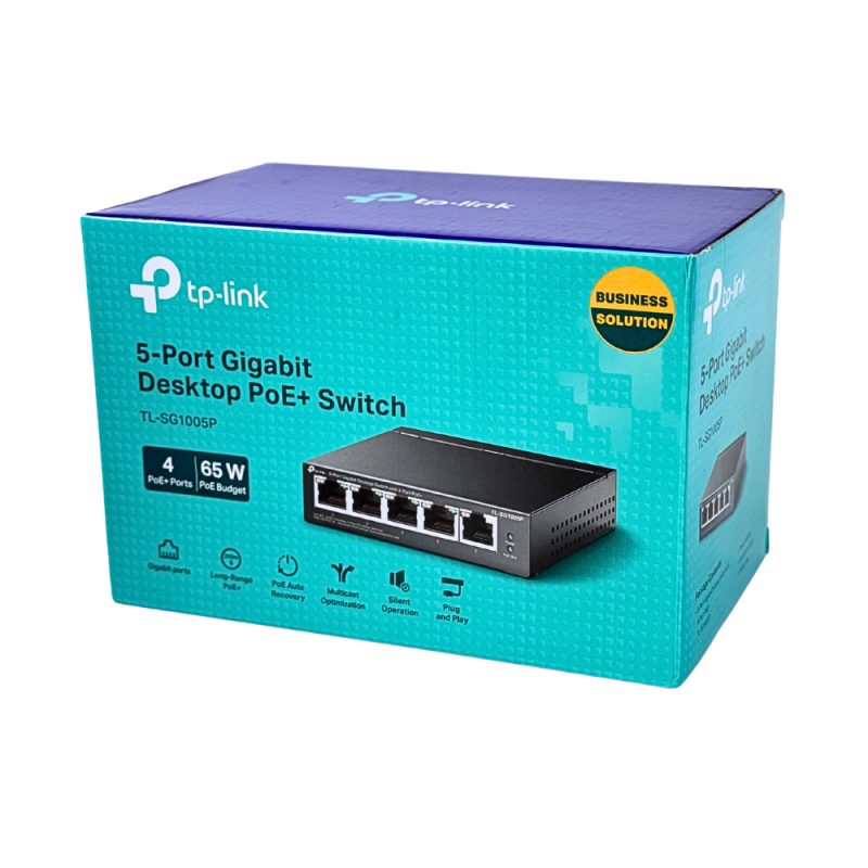 Switch 5 Portas PoE TL-SG1005P TP-Link Switch 5 Portas PoE TL-SG1005P TP-Link