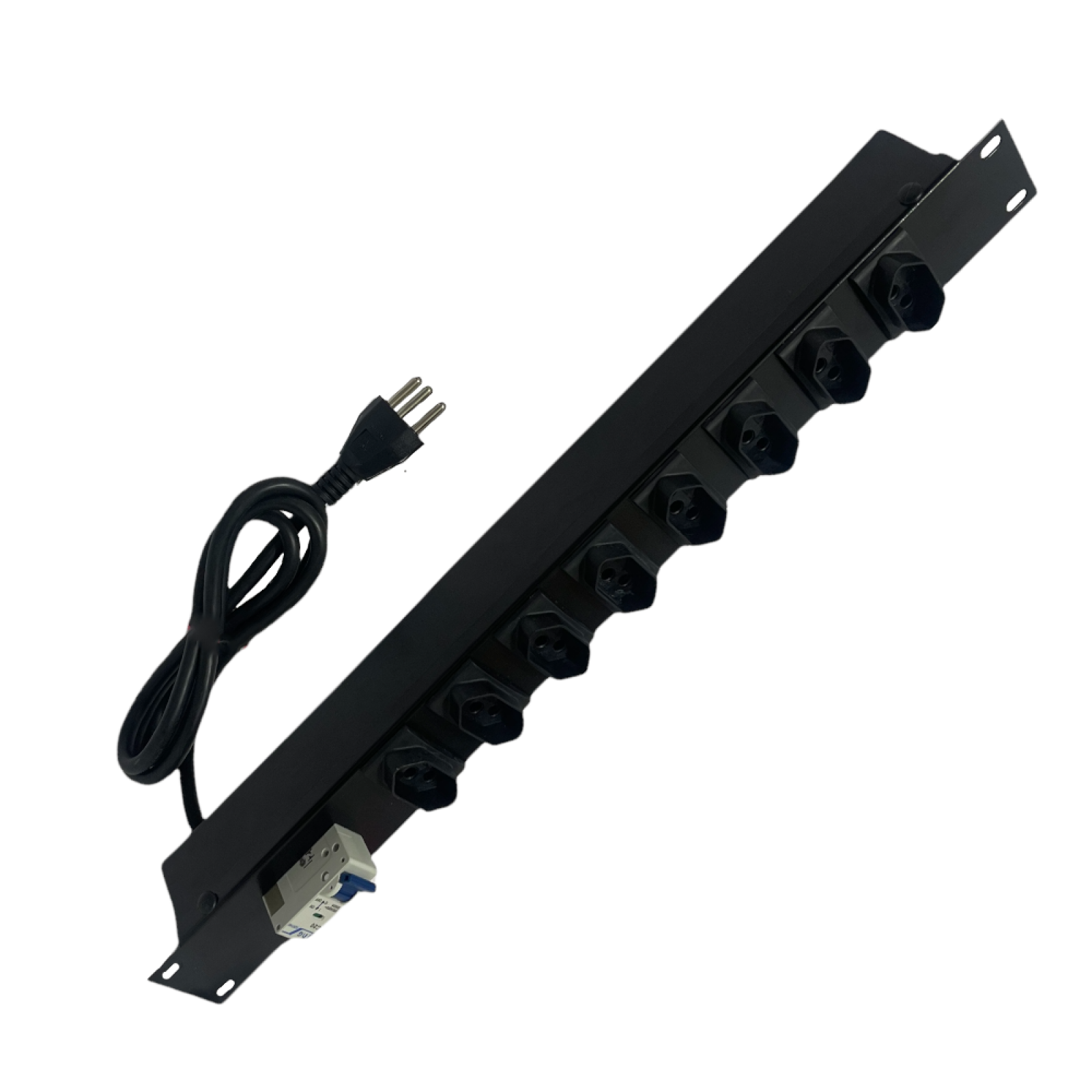 Régua Padrão Rack 20A 08 Tomadas Com Disjuntor 20A Com Cabo 1,5 Metros