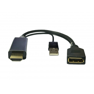 Adaptador Hdmi Para DisplayPort + Usb  Adaptador Hdmi Para DisplayPort + Usb