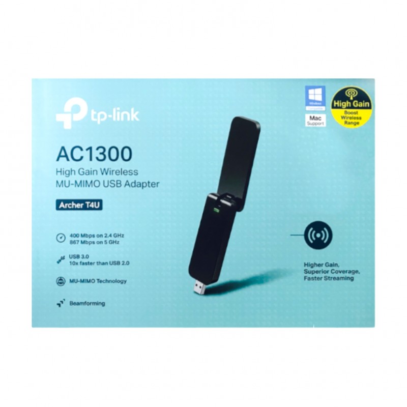 Adaptador Usb Wi-Fi AC1300Mbps Archer T4U