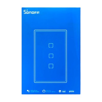 Interruptor 3 Botões Branco 4X2 T0US3C-TX Sonoff