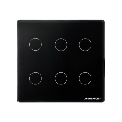 Interruptor 6 Botões Preto 4X4 WS-US6-RF Nova Digital