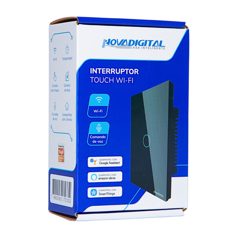 Interruptor 4 Botões Preto 4x2 Lite-WS-4 Nova Digital