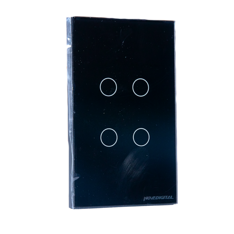 Interruptor 4 Botões Preto 4x2 Lite-WS-4 Nova Digital