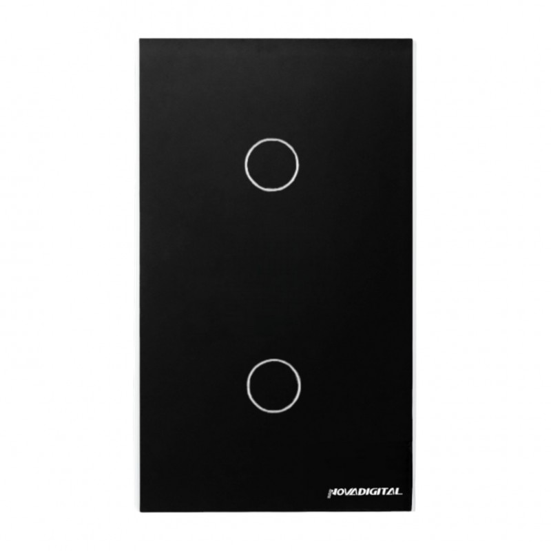 Interruptor 2 Botões Preto 4X2 Lite-WS-2 Nova Digital