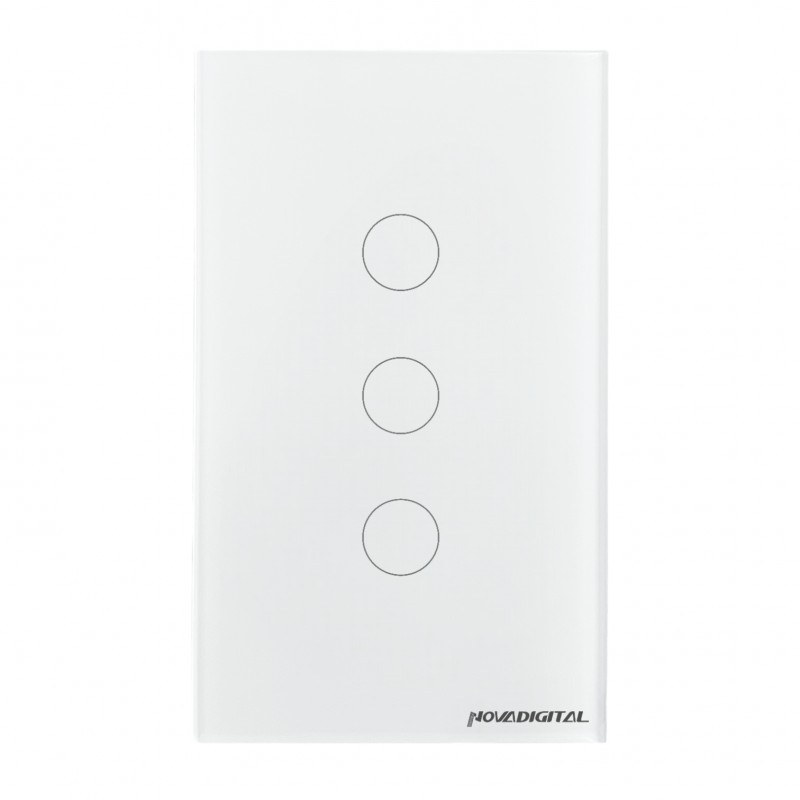 Interruptor 3 Botões Branco 4X2 Lite-WS-3 Nova Digital