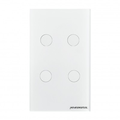 Interruptor 4 Botões Branco 4X2 Lite-WS-4 Nova Digital	