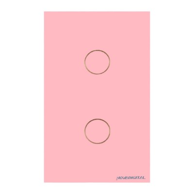 Interruptor 2 Botões Rosa 4X2 WS-US-RF Nova Digital 