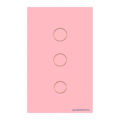 Interruptor 3 Botões Rosa 4X2 WS-US-RF Nova Digital 