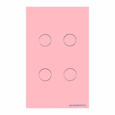 Interruptor 4 Botões Rosa 4X2 WS-US-RF Nova Digital