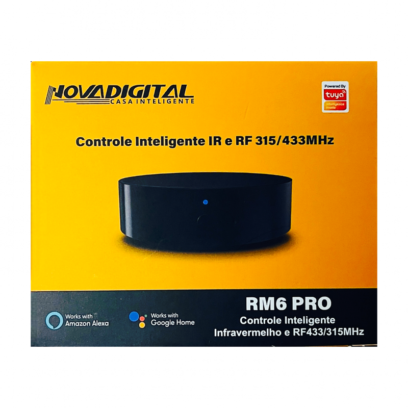 Controle Inteligente Infravermelho-RF433/315Mhz RM6 Pro NovaDigital