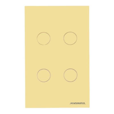 Interruptor 4 Botões Dourado 4X2 WS-US-RF Nova Digital 