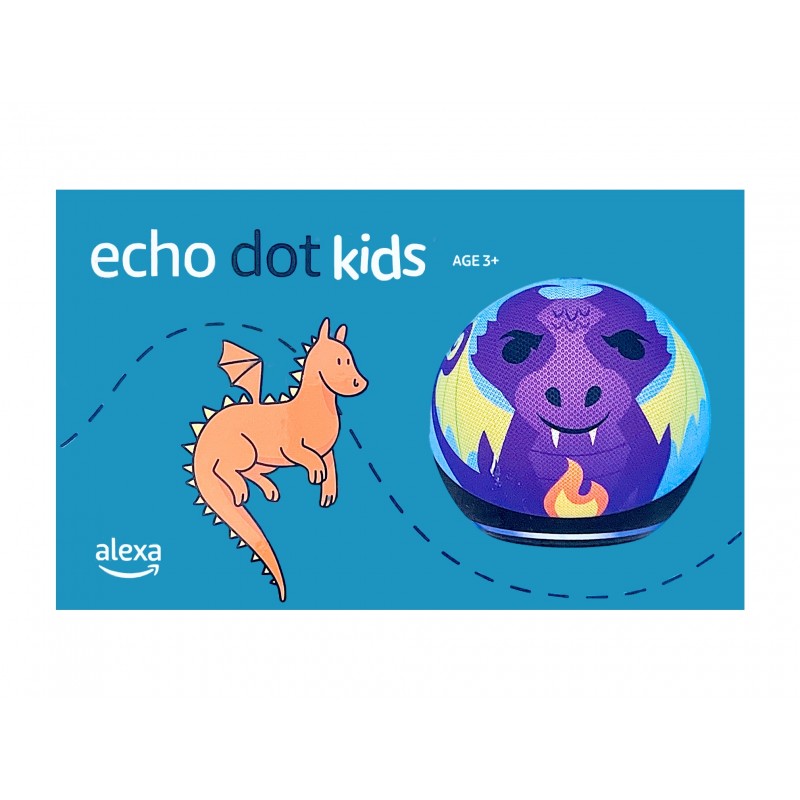 Echo Dot 5ª Geração Kids Dragon Alexa	