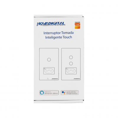 Interruptor 1 Botão Com 1 Tomada Branco 4X2 IT-WK-02 W/B Nova Digital Interruptor 1 Botão Com 1 Tomada Branco 4X2 IT-WK-02 W/B Nova Digital
