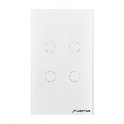 Interruptor 4 Botões Branco 4X2 WS-US-RF V2 Nova Digital