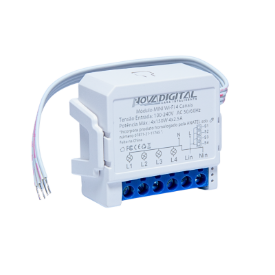 Módulo Mini MS-107WF 4 Canais Nova Digital