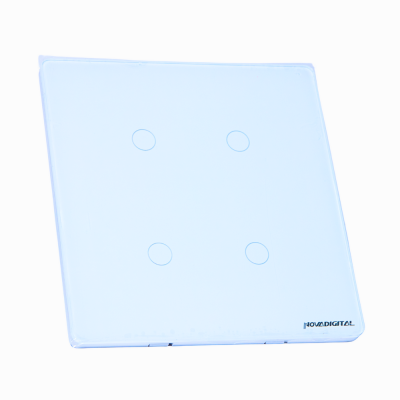 Interruptor 4 Botões Branco 4x4 SY-BR4/6-W/B Nova Digital