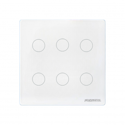 Interruptor 6 Botões Branco 4X4 WS-US6-RF Nova Digital