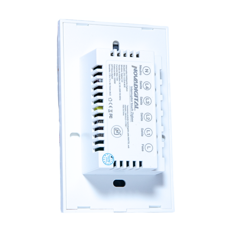 Interruptor Zigbee 3 Botões Branco 4x2 ZTS-US3-W Nova Digital Interruptor Zigbee 3 Botões Branco 4x2 ZTS-US3-W Nova Digital