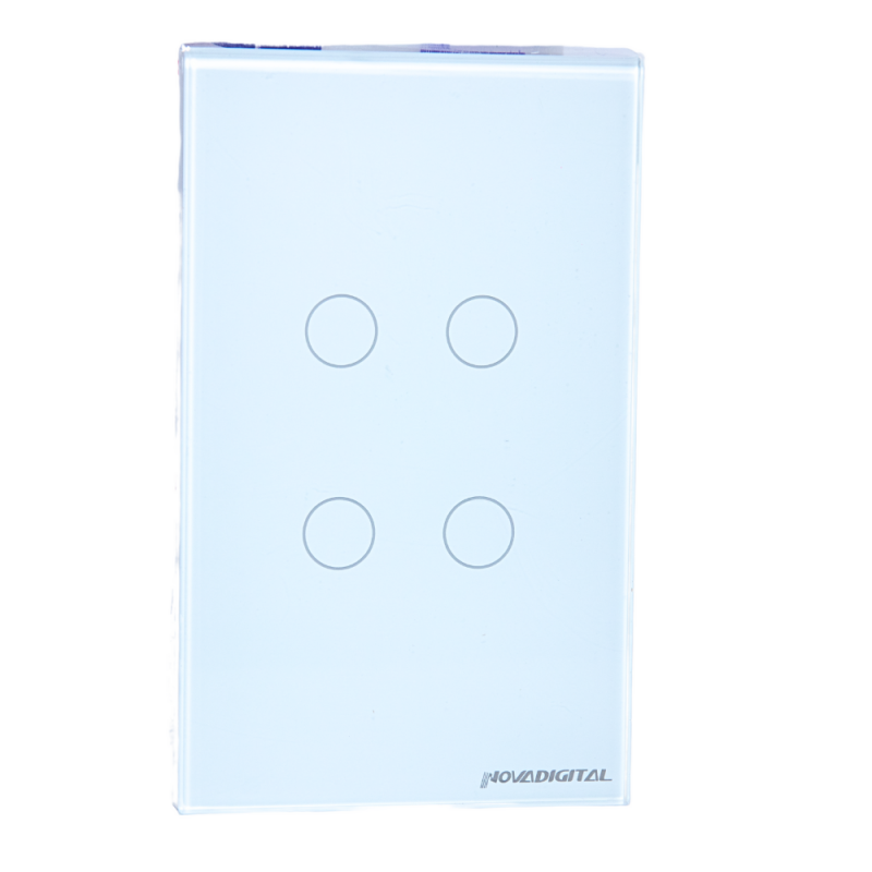 Interruptor Zigbee 4 Botões Branco 4x2 ZTS-US4-W – Nova Digital Interruptor Zigbee 4 Botões Branco 4x2 ZTS-US4-W – Nova Digital