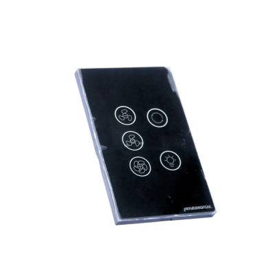 Interruptor para Ventilador e Exaustador 4x2 Preto VLK-B Nova Digital