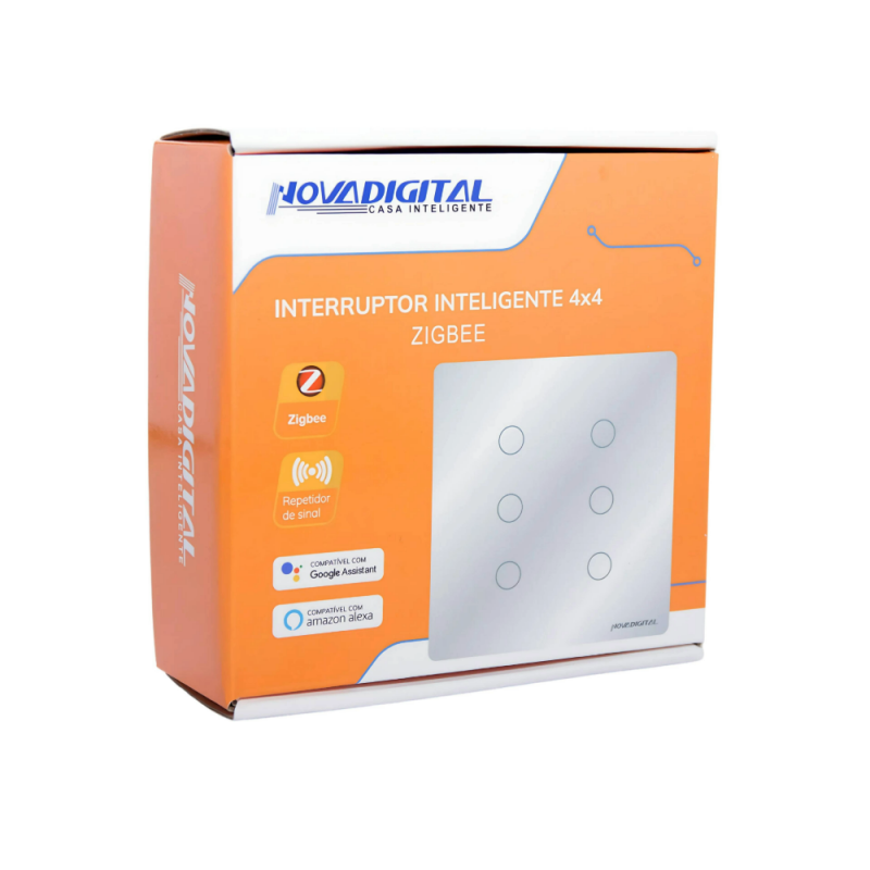 Interruptor Zigbee 6 Botões Branco 4x4 SY-ZB 6 W Nova Digital