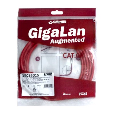 Patch Cord Cat6A 2,5M Furukawa Gigalan Vermelho Blindado 35085015 Patch Cord Cat6A 2,5M Furukawa Gigalan Vermelho Blindado 35085015