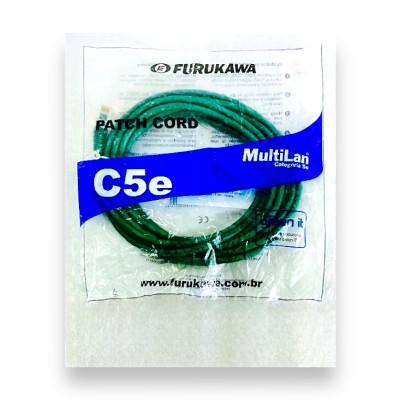 Patch Cord Cat5e 5M Furukawa Multilan Verde 35103407 Patch Cord Cat5e 5M Furukawa Multilan Verde 35103407