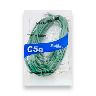 Patch Cord Cat5e 10M Furukawa Multilan Verde 35103412