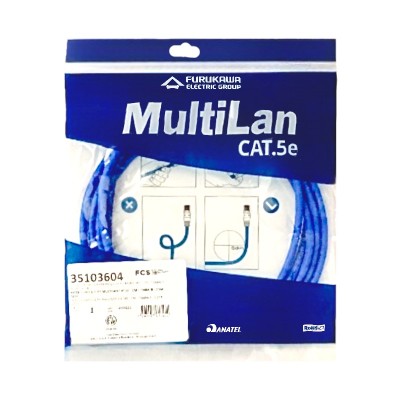 Patch Cord Cat5e 2,5M Furukawa Multilan Azul 35103604/ 35103098 Patch Cord Cat5e 2,5M Furukawa Multilan Azul 35103604/ 35103098