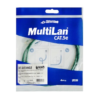 Patch Cord Cat5e 1,5M Furukawa Multilan Verde 