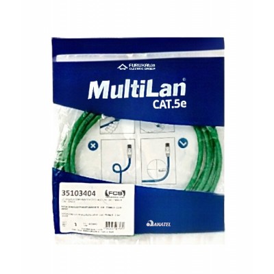 Patch Cord Cat5e 2,5M Furukawa Multilan Verde Patch Cord Cat5e 2,5M Furukawa Multilan Verde