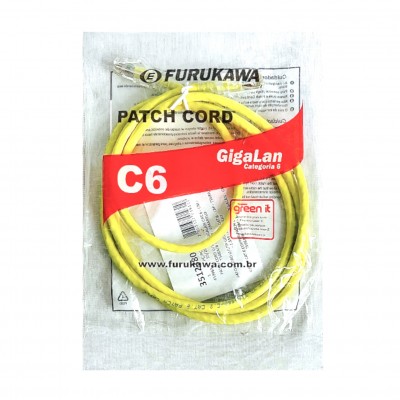Patch Cord Cat6 1,5M Furukawa Gigalan Amarelo Patch Cord Cat6 1,5M Furukawa Gigalan Amarelo