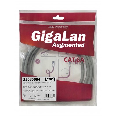 Patch Cord Cat6A 2M Furukawa Gigalan Cinza Blindado 35085084/ 35085069