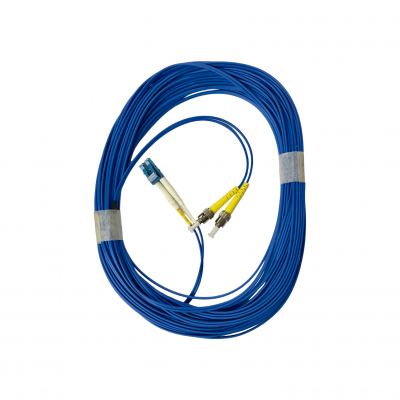 Cordão Óptico Duplex 9/125 Monomodo ST/ LC 15M Azul Cordão Óptico Duplex 9/125 Monomodo ST/ LC 15M Azul