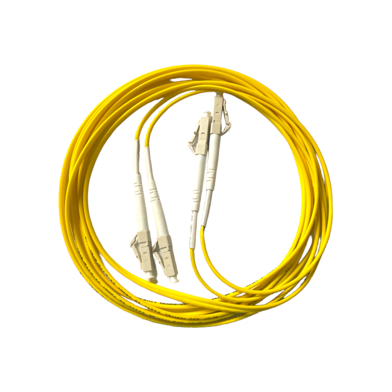 Cordão Óptico Duplex 50.0 Multímodo LC-UPC/ LC-UPC Amarelo