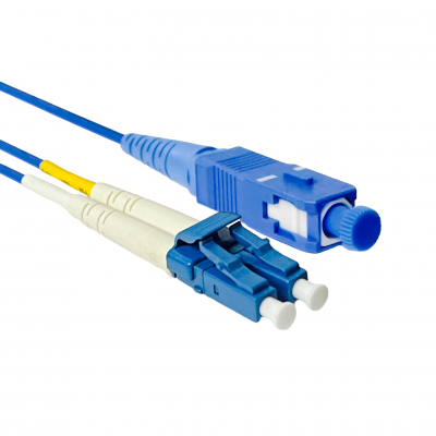 Cordão Óptico Duplex 9/125 Monomodo SC-PC/ LC-PC 15M Azul