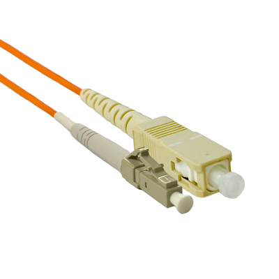 Cordão Óptico Duplex 62.5 Multímodo SC-PC/ LC-PC 25M Laranja 