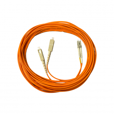 Cordão Óptico Duplex Multímodo SC-PC/ LC-PC 10M Laranja Cordão Óptico Duplex Multímodo SC-PC/ LC-PC 10M Laranja