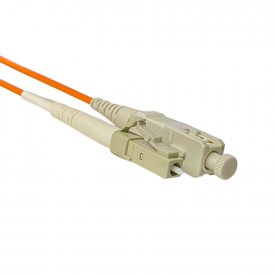Cordão Óptico Duplex Multímodo SC-PC/ LC-PC 11M Laranja