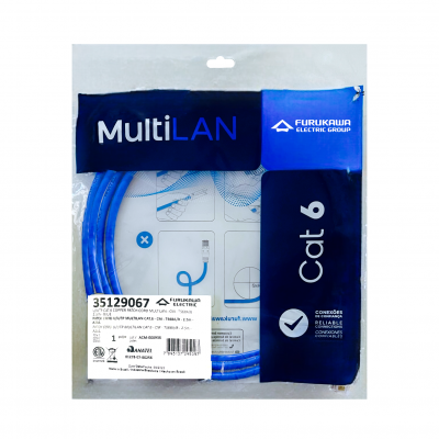 Patch Cord Cat6 2,5M Furukawa Multilan Azul 35129067 Patch Cord Cat6 2,5M Furukawa Multilan Azul 35129067