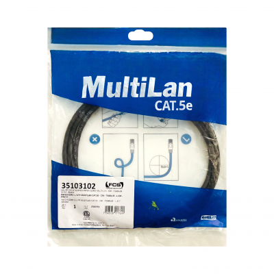 Patch Cord Cat5e 1,5M Furukawa Multilan Preto