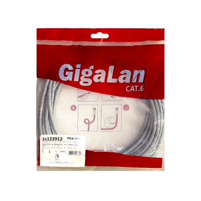 Patch Cord Cat6 10M Furukawa Gigalan Cinza 35123912 Patch Cord Cat6 10M Furukawa Gigalan Cinza 35123912