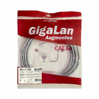 Patch Cord Extensão Cat6A 10M Furukawa Gigalan Cinza Blindado 35085283/ 35085144 Patch Cord Extensão Cat6A 10M Furukawa Gigalan Cinza Blindado 35085283/ 35085144