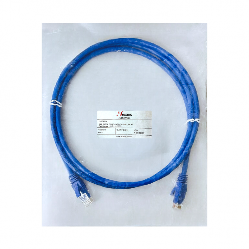 Patch Cord Cat6 1,5mts Nexans Azul