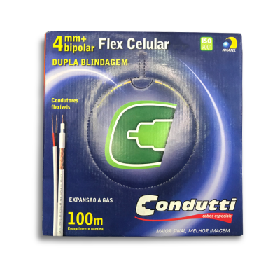 Cabo Cftv Condutti 4mm Rolo 100mts Cabo Cftv Condutti 4mm Rolo 100mts