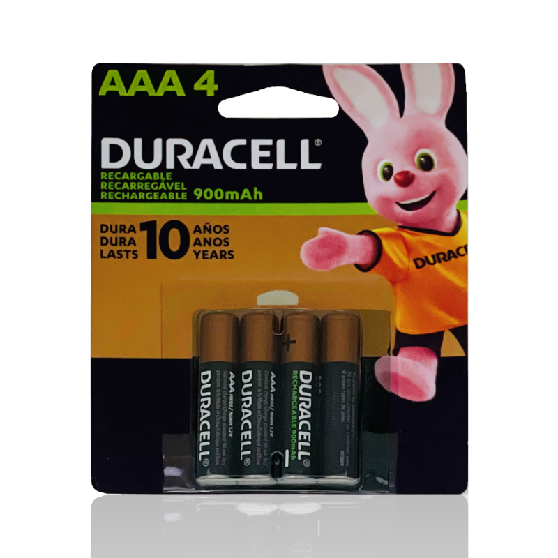 Pilha AAA Recarregável Pack Com 4 Duracell